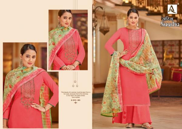 Alok Saadia Zam Cotton Designer Embroidery Dress Material Collection